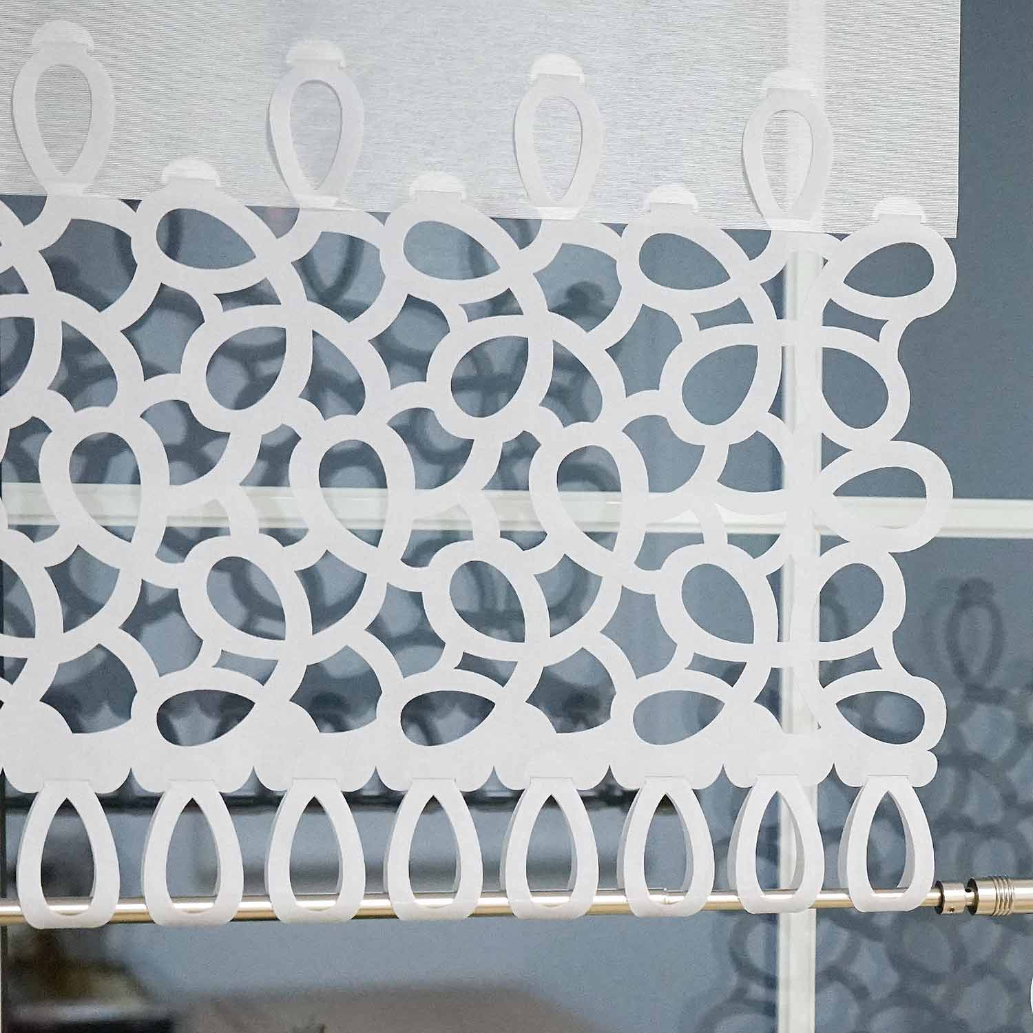 Elbersdrucke Bistrogardine Sun Valley – Transparent Weiß, 48x150 Cm, 2er Pack, Mit Stickerei, Sichtschutz Für Küchenfenster