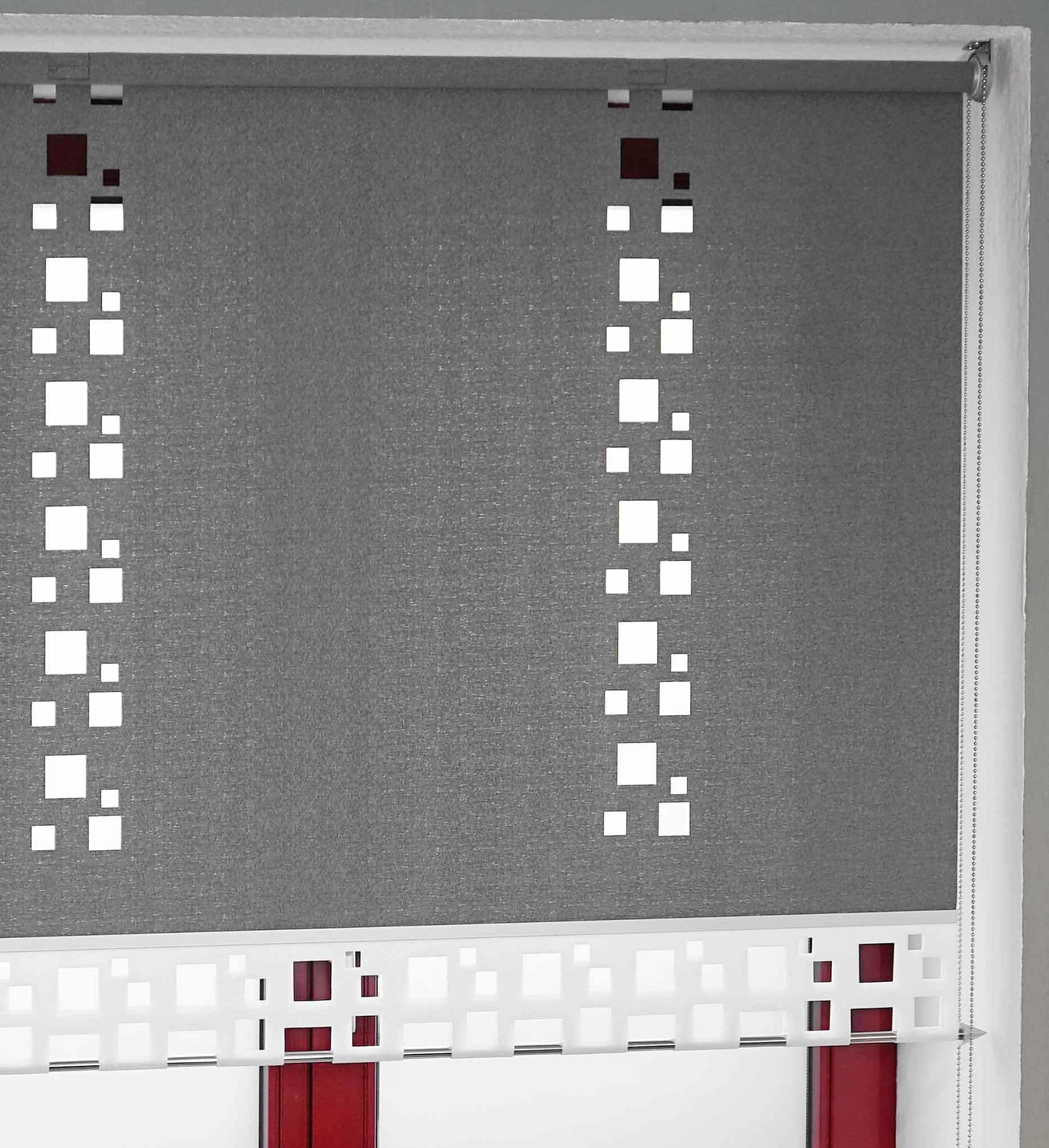 Modernes Rollo für Küche mit Lasercut nach Maß