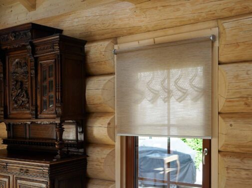 Rollo nach Maß für Holzblockhaus